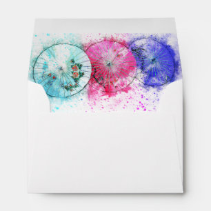 Enveloppe Trois Aquarelle Tropical Party Boire des parapluie