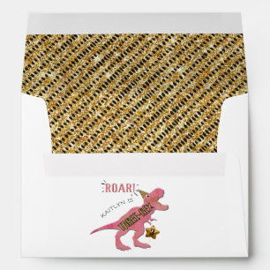 Enveloppe Trois Rex Dinosaur 3e anniversaire