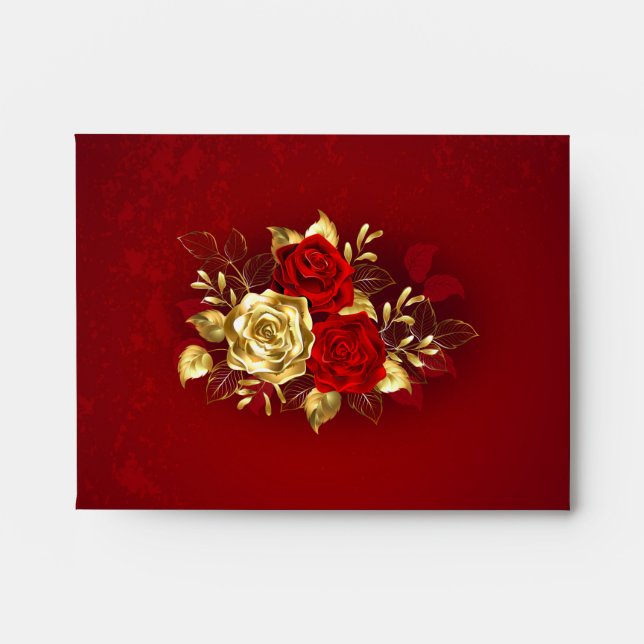 Enveloppe Trois Roses de bijoux (Devant)
