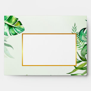 Enveloppe Tropical Feuille Mariage Suite A7