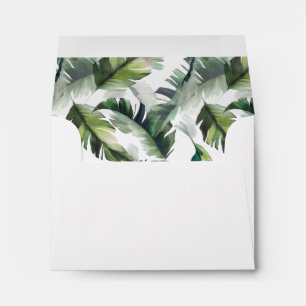 Enveloppe Tropical Foliage Pré-Imprimé Adresse RSVP