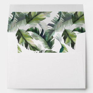 Enveloppe Tropical Foliage Pre-Printed Adresse 5x7