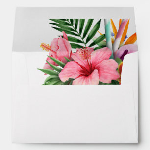 Enveloppe Tropical Hawaiian Floral Mariage ou Party