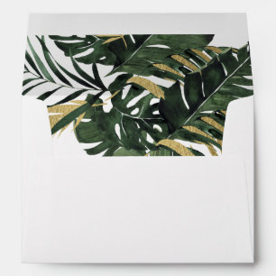 Enveloppe Tropical Palm Leaf Gold 3