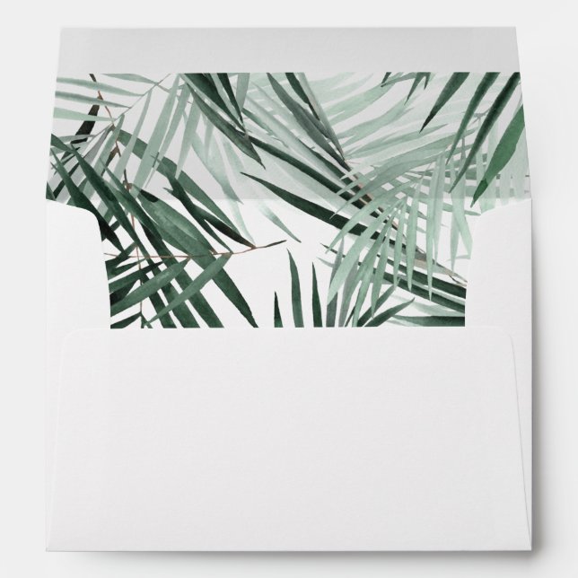 Enveloppe Tropical Palm Thin Leaf (Dos (Bas))