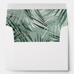 Enveloppe Tropical Palm Thin Leaf - Vert Menthe