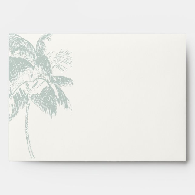 Enveloppe Tropical Palm Tree Faire-part de mariage (Devant)