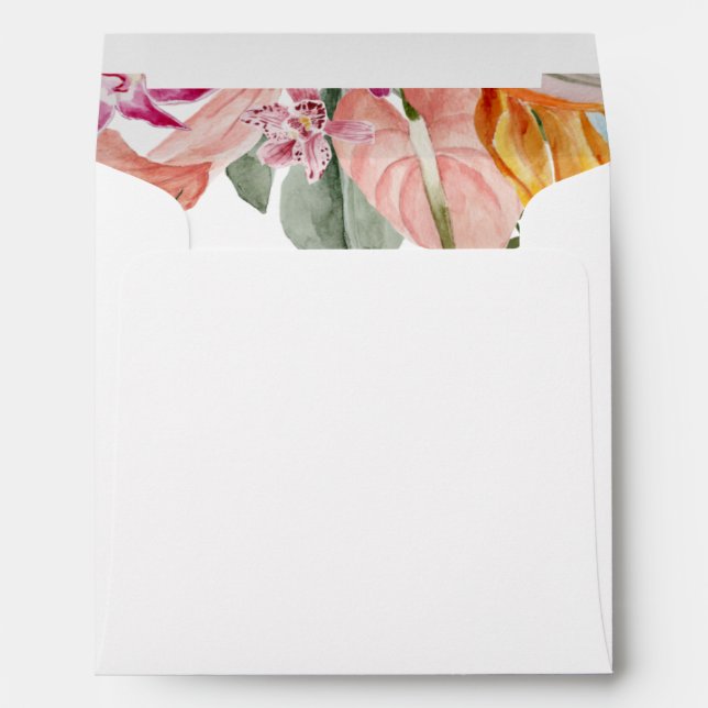 Enveloppe tropicale avec adresse de retour (Dos (Bas))