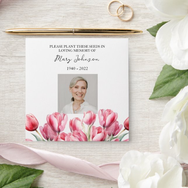 Enveloppe Tulip Seed Packet Memorial Funeral Envelope (Wedding)