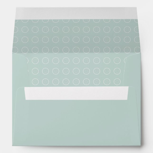 Enveloppe Turquoise à motif bleu doux (Dos (Bas))
