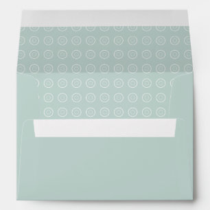Enveloppe Turquoise à motif gris bleu doux