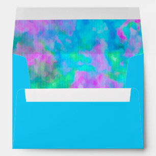 Enveloppe Turquoise Abstrait Bleu Violet Rose Aqua