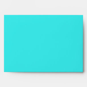 Enveloppe Turquoise Avec Damas À L'Intérieur