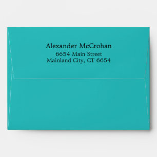 Enveloppe Turquoise avec l'enveloppe d'envoi d'adresse de re