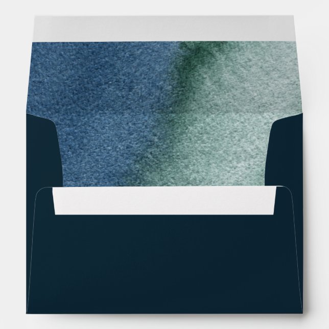 Enveloppe Turquoise bleu minimaliste moderne (Dos (Bas))
