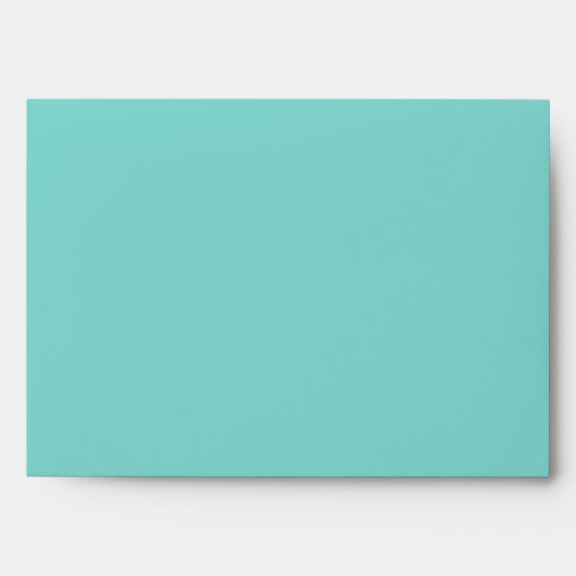 ENVELOPPE TURQUOISE BLEU PERSONNALISABLE (Devant)