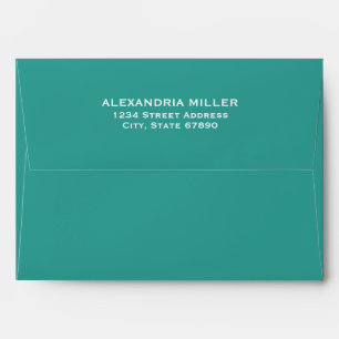 Enveloppe Turquoise Classic Type Retour Flap Adresse de reto