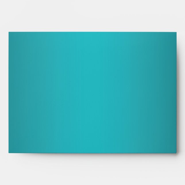 Enveloppe turquoise et noire pour des tailles de 5 (Devant)