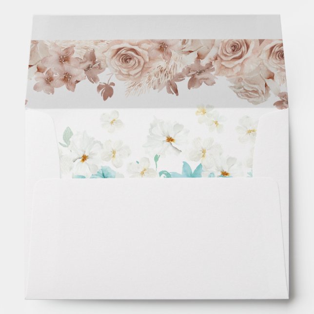 Enveloppe Turquoise et rose pâle (Dos (Bas))