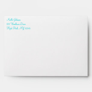 Enveloppe Turquoise et White Snowflakes pour 5x7