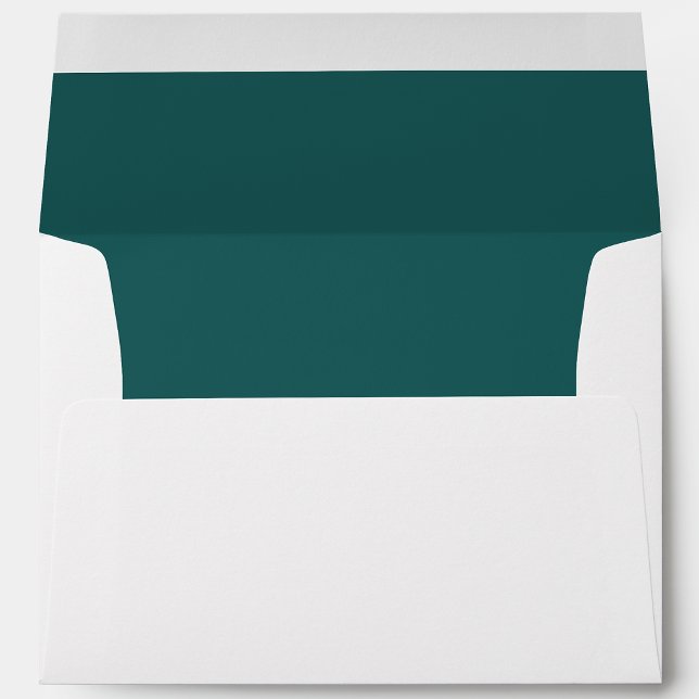 Enveloppe Turquoise Limite de la feuille de chute Adresse de (Teal Minimalistic Fall Leaf Return Address Envelope by Painted Paperie
)