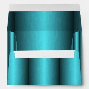Enveloppe Turquoise Metallic Élégant Joli Mariage