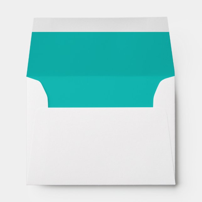 Enveloppe Turquoise moderne (Dos (Bas))