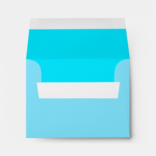 Enveloppe Turquoise Sky Blue Color Personnaliser Ceci! (Dos (Bas))