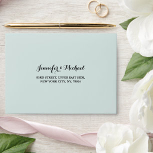 Enveloppe Turquoise Wedding Party Event RSVP Adresse de reto