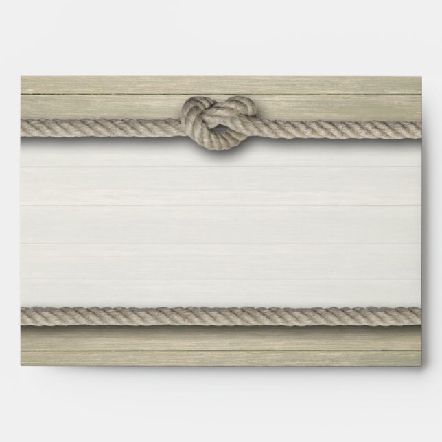 Enveloppe Tying The Knot Rustic Beach Wedding (Devant)