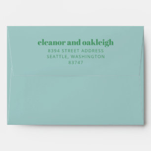 Enveloppe Typographie audacieuse Bright Green Blue Mariage m