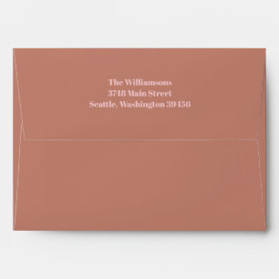 Enveloppe Typographie audacieuse Terracotta Blush Anniversai