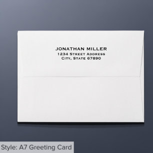 Enveloppe Typographie classique simple Retourner l'adresse