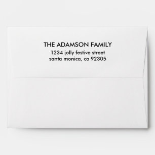 Enveloppe Typographie classique simple Retourner l'adresse