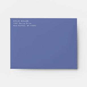 Enveloppe Typographie d'adresse de retour bleue moderne sur 