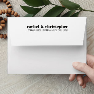 Enveloppe Typographie de la morue Latéral noir et blanc