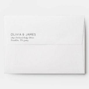 Enveloppe Typographie élégante en noir