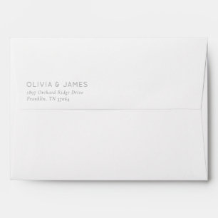 Enveloppe Typographie grise minimaliste