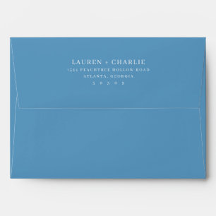 Enveloppe Typographie minimaliste bleue élégante