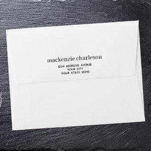 Enveloppe Typographie moderne simple et personnalisée pour l