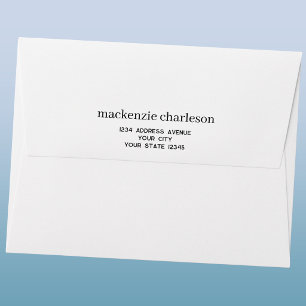 Enveloppe Typographie moderne simple et personnalisée pour l