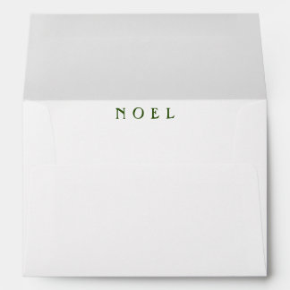 Enveloppe Typographie "NOEL" Green Elegant Business Personne