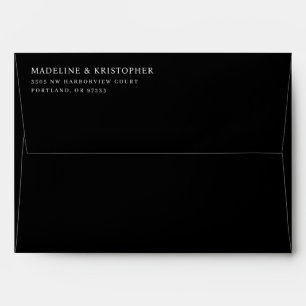 Enveloppe Typographie noire élégante