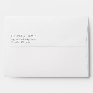 Enveloppe Typographie noire élégante