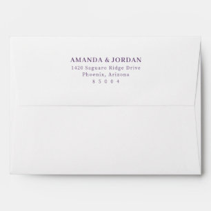 Enveloppe Typographique Violet Atténué Sophistiqué
