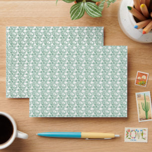 Enveloppe un arrière - plan vert et blanc avec motif