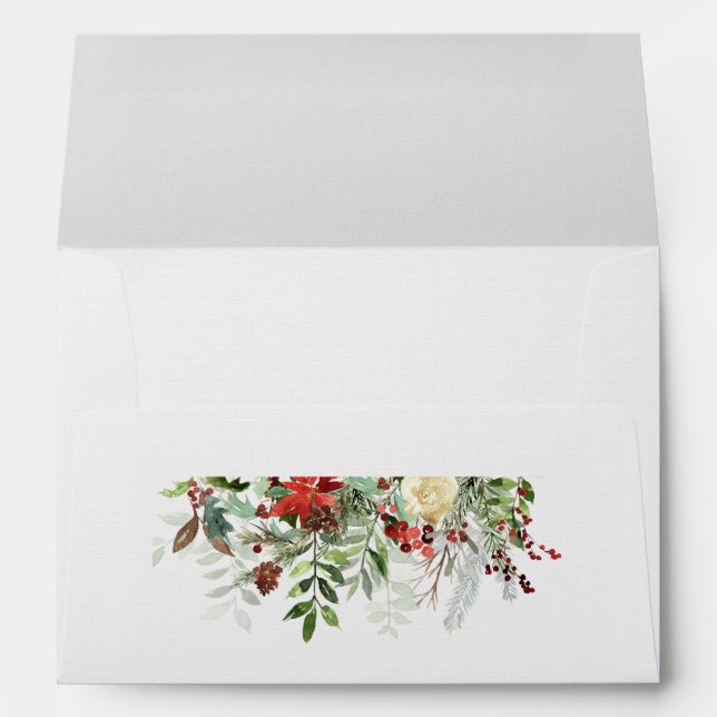 Enveloppe Un hiver simple avec un Mariage cardinal (Dos (Bas))