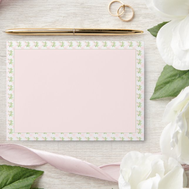 Enveloppe Un petit Baby shower de Pea Girl rose Ribbons (Wedding)