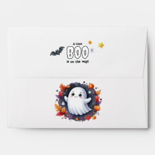 Enveloppe "Un petit fantôme est en route" Baby Shower Hallow