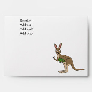 Enveloppe Une jolie illustration de kangourou australien